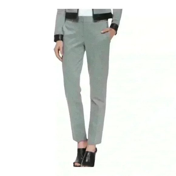 Theory Testra Two BK Elmore Knit Black/White Chevron Ankle Pants Size 10 - Picture 1 of 11